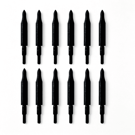BESTSKY 12Pc Archery Arrow Tips 75/100/125/150/200 Grain Field Points 5/16In Screw in Bullet Points Arrowheads Broadheads for Crossbow Recurve Compound Bow Hunting Bow Arrow Target Shooting Practice