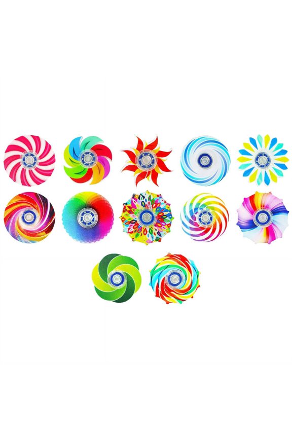 12Pcs Fidget Spinners,Transparent Vivid Design Sensory Toys,Smooth Long Spinning Fidgets for Teens,12