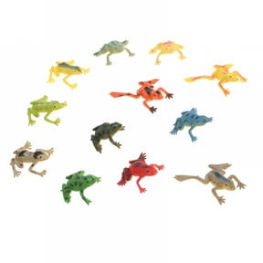 BESTSKY 12Pcs Simulation Frogs Model Playthings Tropical Forest Frogs Toads Toys,Realistic Animal Figurines for Kids,Educational Stem Learning,Fun Collectible Toys