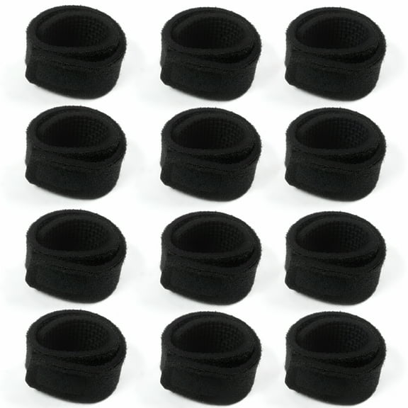 BESTSKY 12pcs Fishing Rod Straps Fishing Pole Wrap Band Elastic Fishing Rod Holder Belts