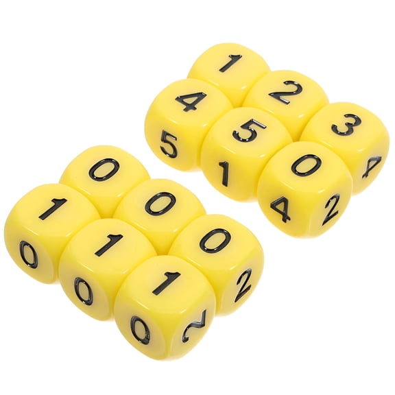 BESTSKY 12pcs Small Numbered Dices 6-sided Numerals Dice Board Game Number Dice Props