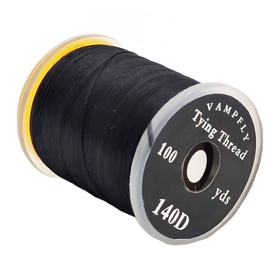 BESTSKY 140D Fly Tying Thread, Strong Multifilament Polyester Braided Line for Lure Making, Smooth Black Binding Yarn for Trout Hooks and DIY Fishing Tools