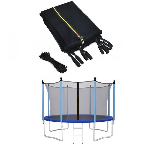 BESTSKY 14Ft Trampoline Replacement Safety Enclosure Net Weather-Resistant Uv Protected for Outdoor Backyard Garden Kids Safety Play Equipment Easy Install Replacement