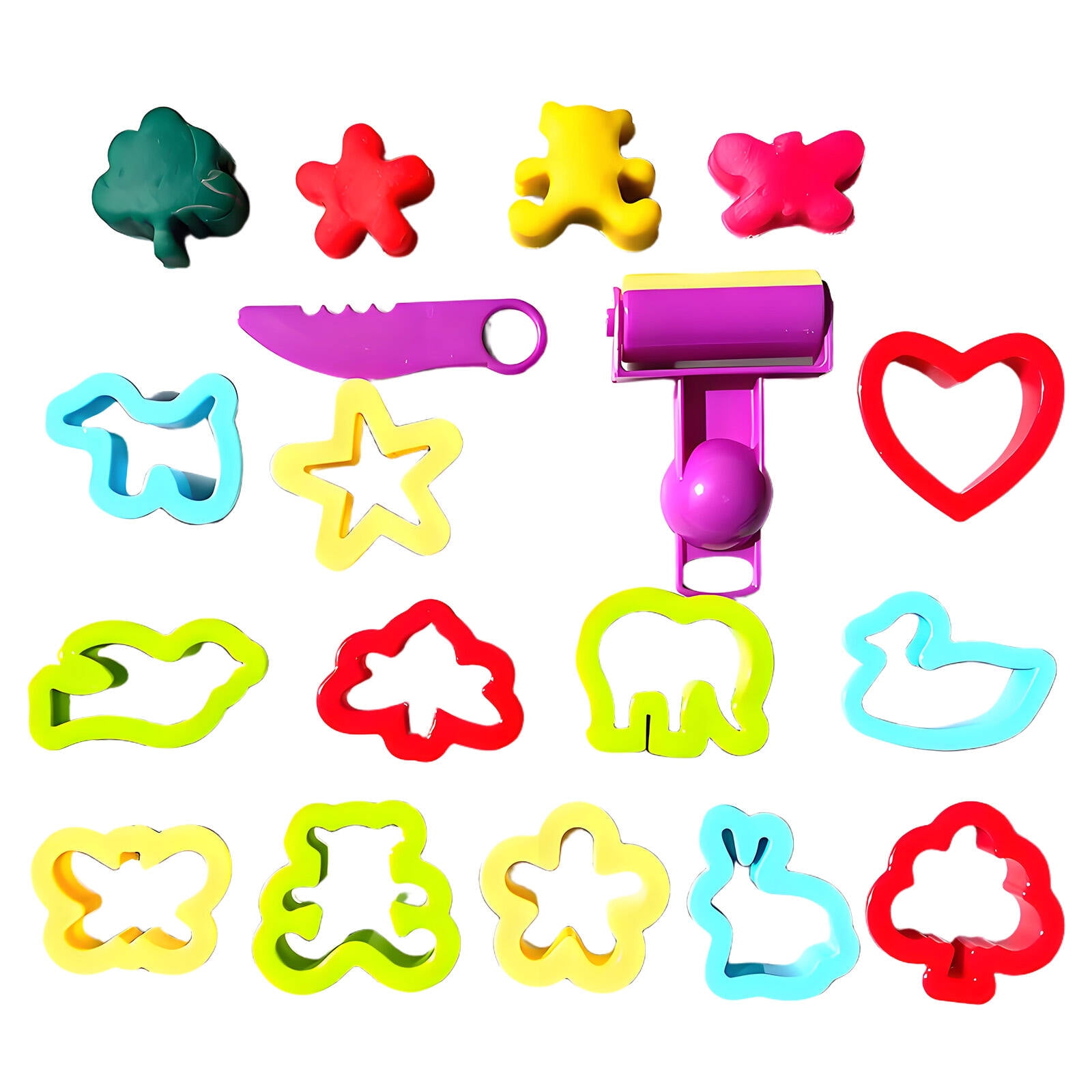 BESTSKY 14Pcs Playdoh Tools,Engaging Multicolor Playdough Accessories ...