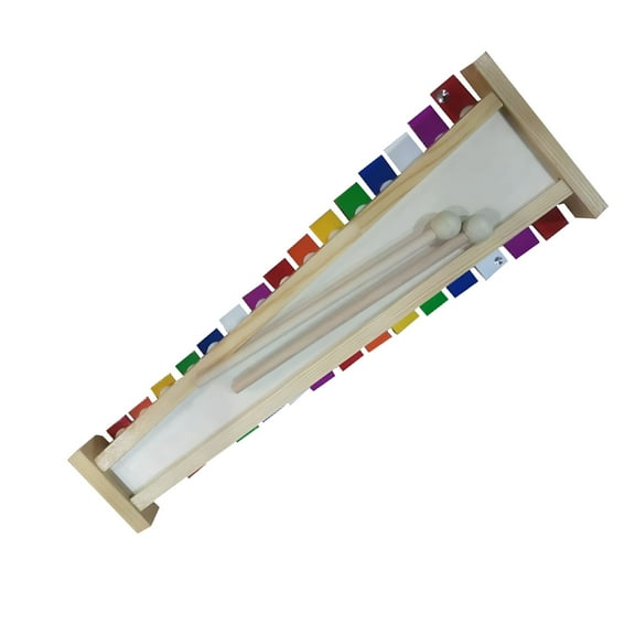 BESTSKY 15 Note Metal Xylophone Kids Xylophone with 2 Mallets Professional Musical Toy Xylophone Glockenspiel for Band Kids and Adult