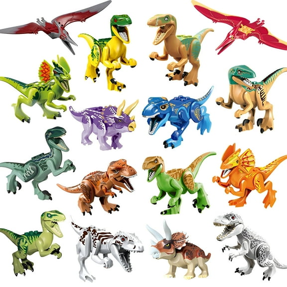BESTSKY 16Pcs Toddler Blocks,Detachable Dinosaurs Building Blocks,Smooth Edges Toy Building Sets