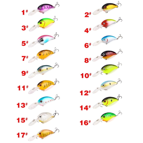 BESTSKY 1Pc Crank 3D Eyes Fishing Lure Hard Bait Bass Crankbait Sharp Fish Hook Tackle