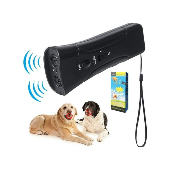 BESTSKY 1Pcs Dog Bark Deterrent Devices, Dog Whistle and Clicker for Training, USB Rechargeable Ultrasonic Dog Training Clicker with LED Light