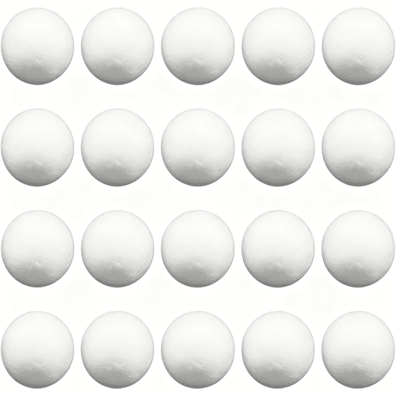 BESTSKY 2 Inch White Foam Balls,20 PCS|Smooth Round,Craft Balls,Art Household School Projects,Party Decoration Styrofoam Balls 2 Inch Handmade Ornament