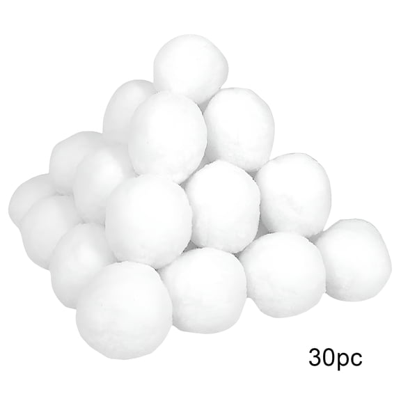 BESTSKY 2 Inch White Pom Poms for Crafts - 30 Pack Soft Fluffy Balls for Kids Arts and Crafts, DIY Projects, Christmas Decorations, Sensory Play and School Activities