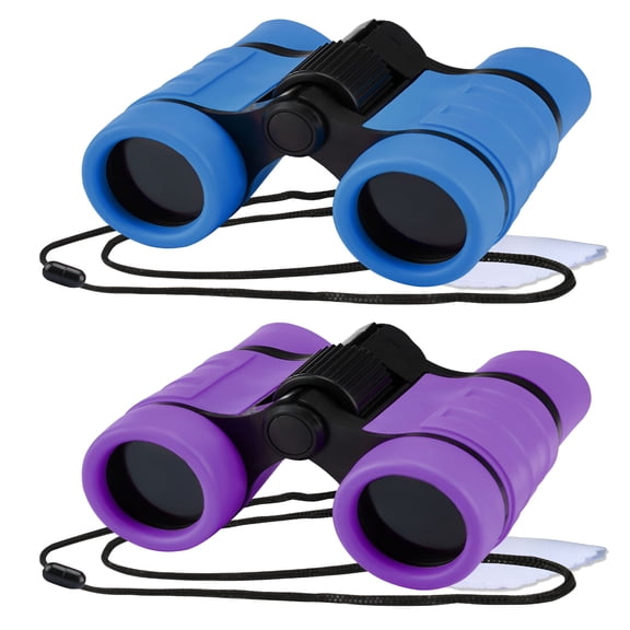 BESTSKY 2 Pack Binoculars for Kids, Shockproof Toddler Optics for Bird Watching Camping, Educational Science Explorer Kit for Boys Girls Ages 3-12