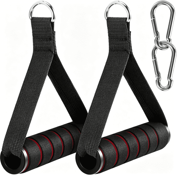 BESTSKY 2 Pack Exercise Handles for Cable Machine, Heavy Duty Gym Handles with Foam Grip for Resistance Bands, Pilates & Strength Training