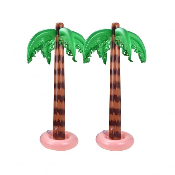 BESTSKY 2 Pack Inflatable 90cm Palm Trees - Tropical Coconut Tree Beach Party Backdrop Decor for Pool Luau Hawaiian Theme Decoration