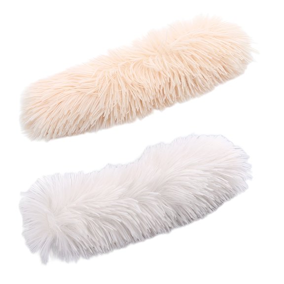 BESTSKY 2 Pack Interactive Cat Toy with Catnip Plush Strip Pillow Kitten Toy Sound Activated Crinkle Paper Long Hair Plush Scratching Relaxing Toy for Indoor Cats Orange White 30.5cm