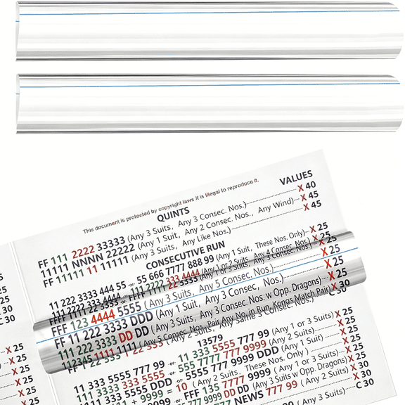 BESTSKY 2 Pack Mahjong Line Finder,Mahjong Line Reader for Nmjl Card with Guiding Line,Practical Gift for Mahjong Players,Mahjong Essential Accessories Set