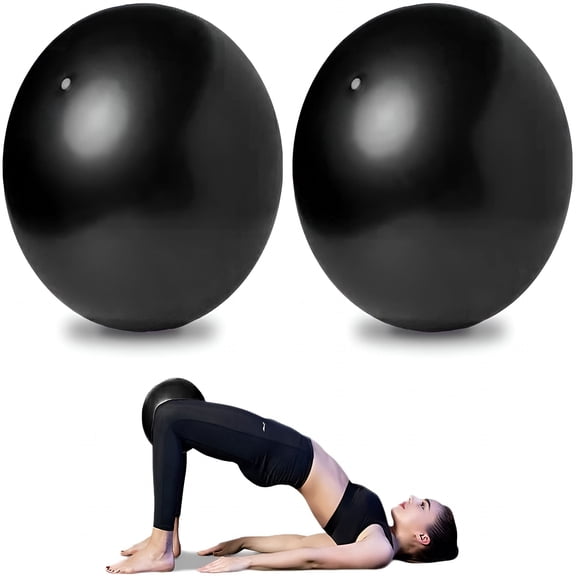 BESTSKY 2 Pack Pilates Balls, Mini Yoga Exercise Balls, 9 Inch Small Activity Ball for Pilates, Yoga, Core Training And Physical Therapy, Improves Balance