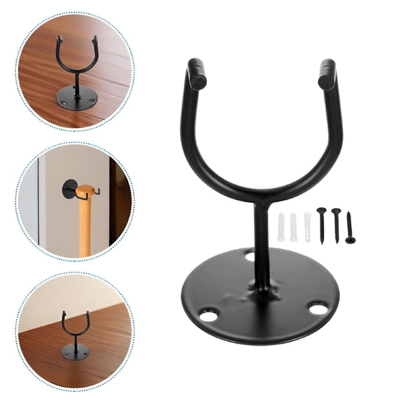 BESTSKY 2 Pack Wall Mounted Baseball Bat Hanger, Heavy Duty Iron Metal Bat Holder Display Rack for Garage, Sports Room, and Home Equipment Organization