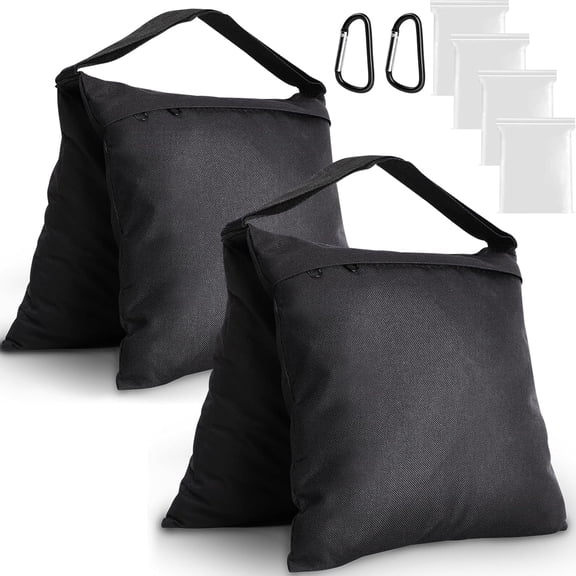 BESTSKY 2 Packs Sandbags Weight Bags for Light Stand Photography, Heavy Duty Saddlebags for Backdrop Tripod Canopy Umbrella Base Wedding Shed