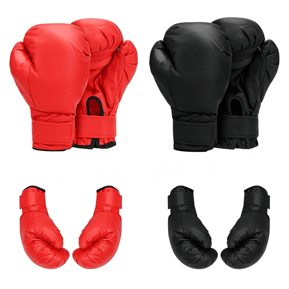 BESTSKY 2-Pair Boxing Gloves for Men and Women, Suitable for Beginners and Children, Professional Shockproof Leather Sparring and Training Glove Set with boxing equipment