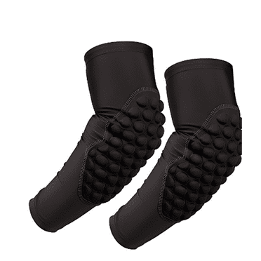 BESTSKY 2 Pcs Elbow Brace,Fit for 7-8 Year Olds Elbow Compression Sleeve,High-Elastic EVA Impact Protection Pad Elbow Pads,Black