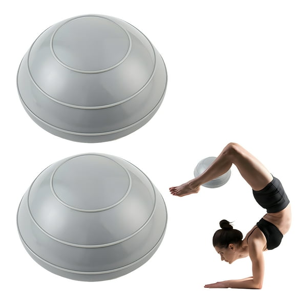 BESTSKY 2 Pcs Exercise Ball,6.3"*6.3"*3.15" Excersing Ball,Anti-Slip Texture Pilates Ball,Gray