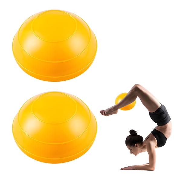BESTSKY 2 Pcs Exercise Ball,6.3"*6.3"*3.15" Yoga Ball For Pregnancy,Anti-Slip Texture Exercise Balls,Yellow