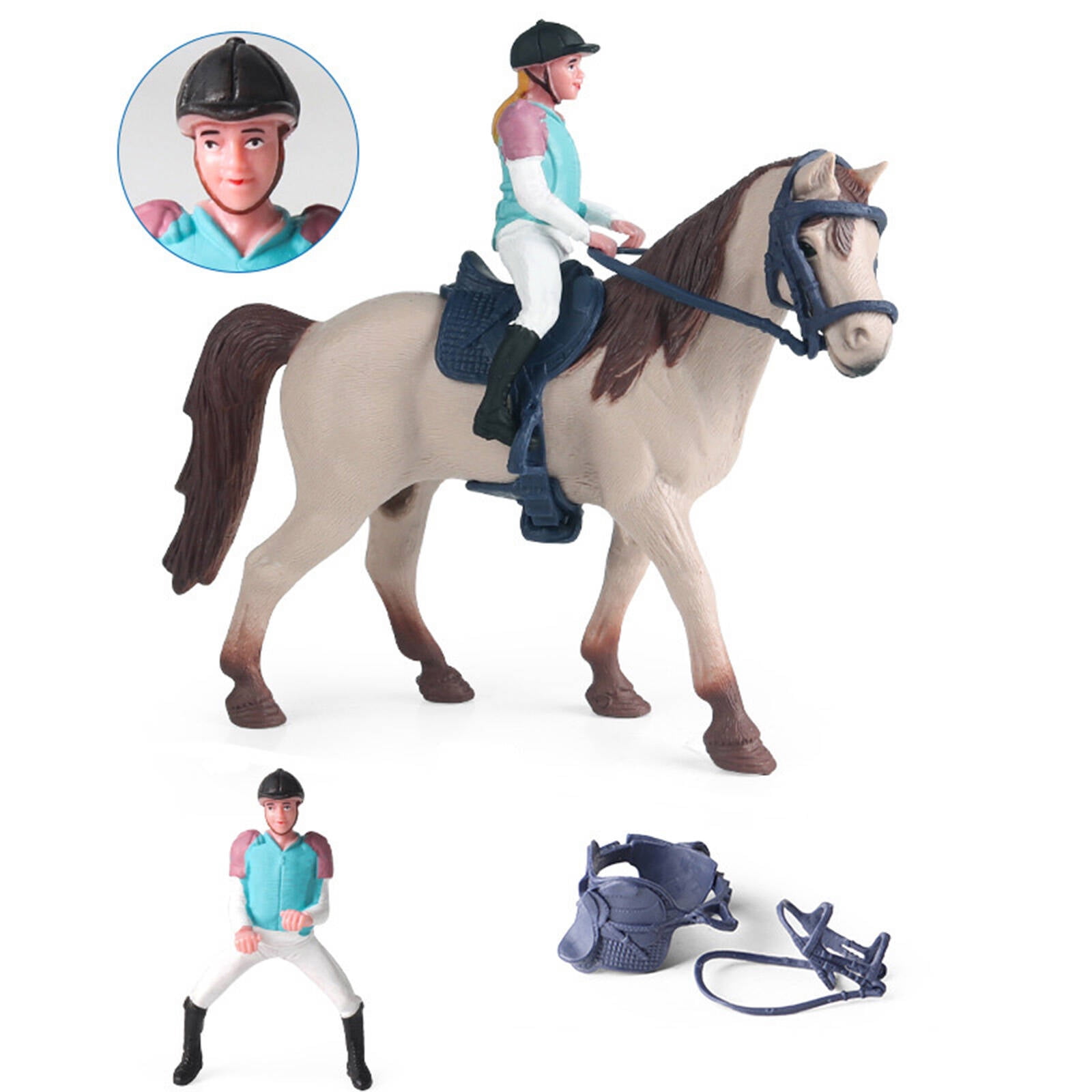 BESTSKY 2 Pcs Horse Toys,Self-Adhesive Back Horse Stuff,Bouncy and Soft ...