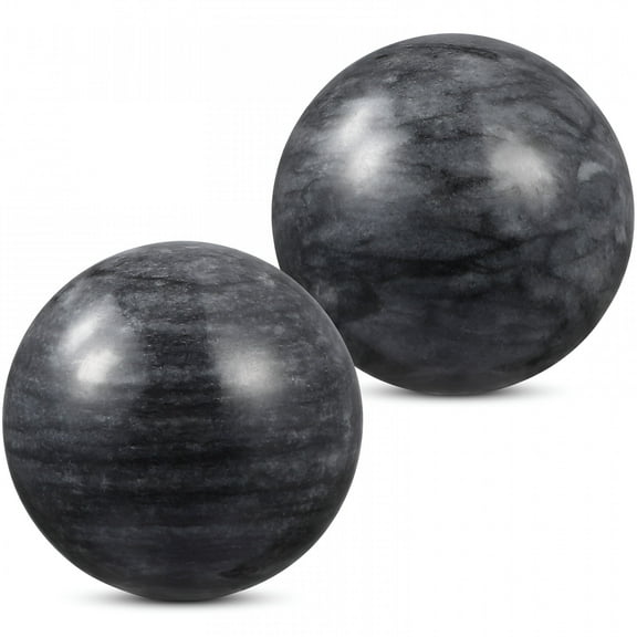 BESTSKY 2 Pcs Jade Hand Balls Traditional Baoding Balls Exercise Hand Massage Balls Chinese Health Stress Relieve Tools