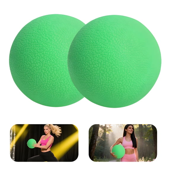 BESTSKY 2 Pcs Massage Ball,2.36in Massage Ball For Back,Sweatproof Therapy Ball,Green