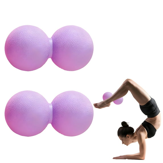 BESTSKY 2 Pcs Massage Ball,4.7"*2.4"*2.4" Foot Massage Ball,Sweatproof Massage Ball For Back,Purple