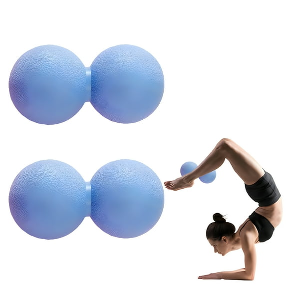 BESTSKY 2 Pcs Massage Ball,4.7"*2.4"*2.4" Peanut Ball,Sweatproof Massage Ball For Back,Blue