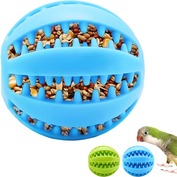 BESTSKY 2 Pcs Parrot Feeder Chew Toy Balls, Bird Foraging Interactive Toys, Suitable for Small Animals and Small & Medium Birds, Parakeet, Parrots, Lovebirds, Macaws, Hamsters, Guinea Pigs