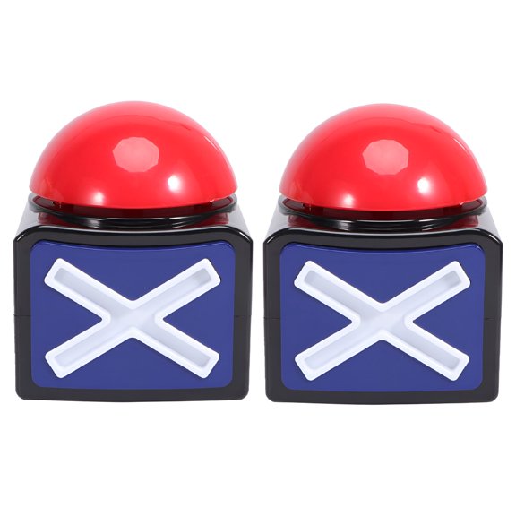 BESTSKY 2 Pcs Red Button Trivia Quiz Game Talent Buzzer for Classroom and Desktop Toys