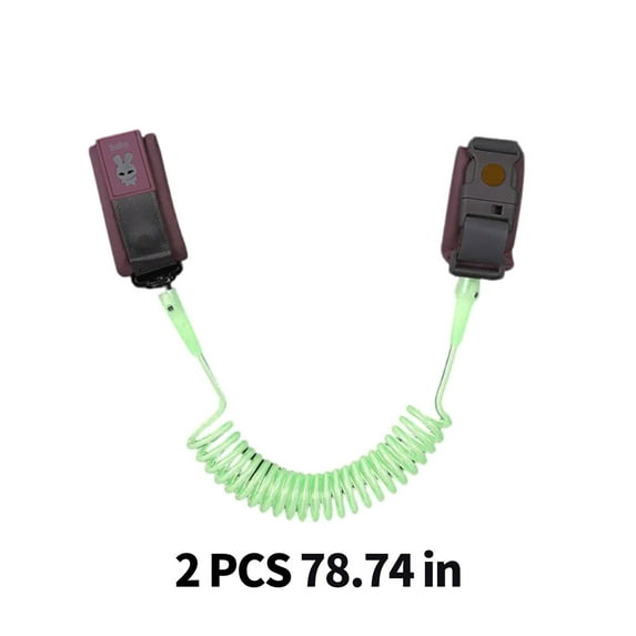 BESTSKY 2 Pcs Toddler Leash,Anti-Stray Tape Safety Harness,Intelligent Induction Design Wear Leashes with Induction Lock Noctilucent,2 m,Pink