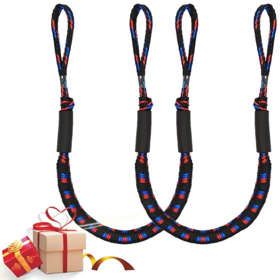 BESTSKY 2 Ropes Boats Bungee Dock Line Stretch 5.5ft, Boat Anchor Mooring Rope, Marine Accessories Gifts