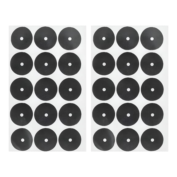 BESTSKY 2 Sheets Black Dot Pool Table Marking Stickers, Woven Cloth Snooker Spot Decals for Billiard Ball Placement, Self-Adhesive Table Accessories