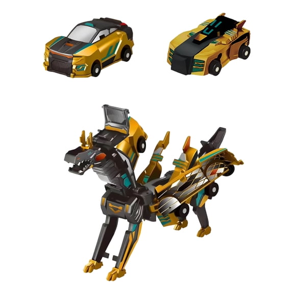 BESTSKY 2026 New 2 in 1 Collision Transforming Dinosaur Car Toy Automatic Transformation Crash and Transform Cars for Playroom,Backyard,Party,Travel