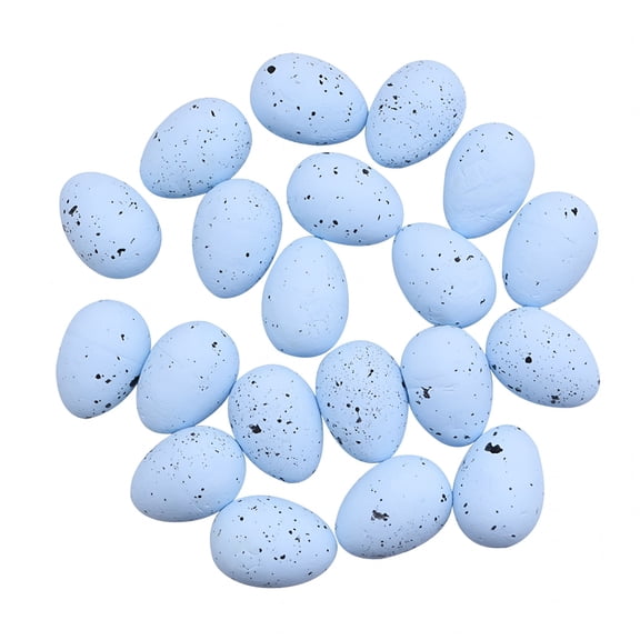 BESTSKY 20 Pcs Foam Easter Eggs, 0.6 Inch Imitation Bird Eggs for Spring Crafts, DIY Painting, Home Table Centerpiece, Holiday Party Decor, Lightweight Unbreakable Artificial Nest Fillers