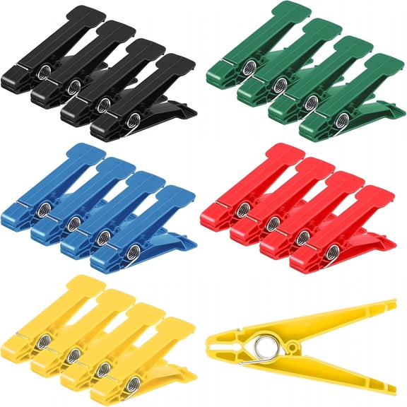 BESTSKY 20 Pcs Graded Pinch Pin Exerciser, Finger Exerciser Hand Exercise Equipment Finger Strengthener Pinch Clips for Conditioning Grip Strength Trainer
