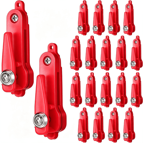 BESTSKY 20 Pcs Heavy Tension Planer Board Release Clips Snap Fishing Downrigger Clips for Weight Planer Board Downrigger Trolling Offshore Kites Secure Lock Downrigger (Red)