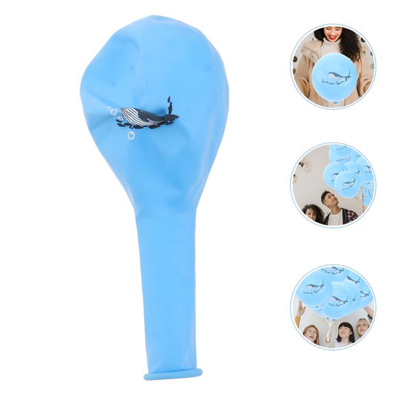 BESTSKY 20 Pcs Latex Balloon Whale Printed Balloons Cartoon Animals