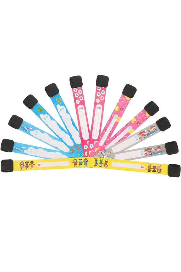 20 Pcs Reusable Identification Bracelets Kids Safety Id Bracelets