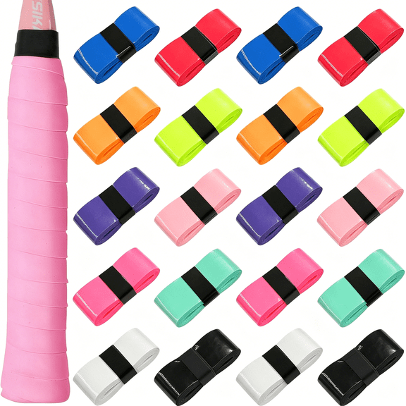 BESTSKY 20 Pcs Tennis Racket Grip Tape Badminton Racket Grip Tape for Tennis Badminton Squash Rackets