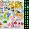 thumbnail image 1 of BESTSKY 20 Pcs Tiny Resin Animals to Hide ,Mini Resin Animals Bulk Mini Ducks Tiny Frogs Pandas Small Rabbits Glow in the Dark for Miniature Garden Accessories Micro Landscape Aquarium Potted, 1 of 7