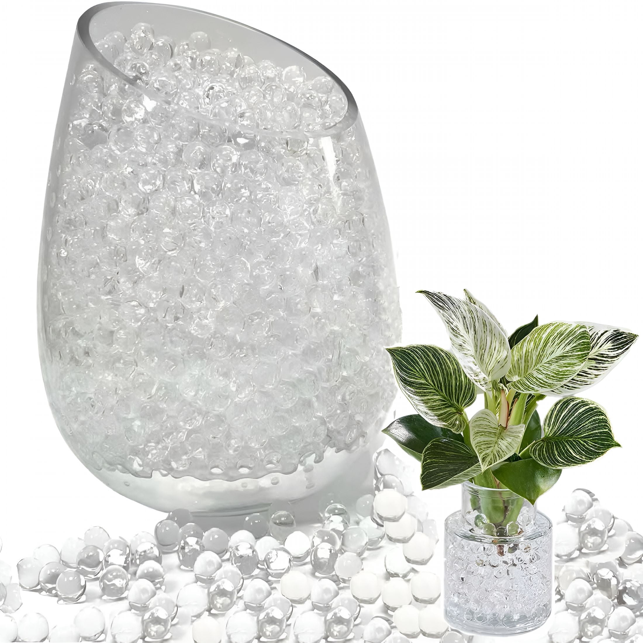 BESTSKY 200,000 Pcs Clear Water Gel Beads,Vase Filler Beads Water,Beads for Soilless Planting Floating Candles Wedding Centerpiece Decoration Floral Arrangement