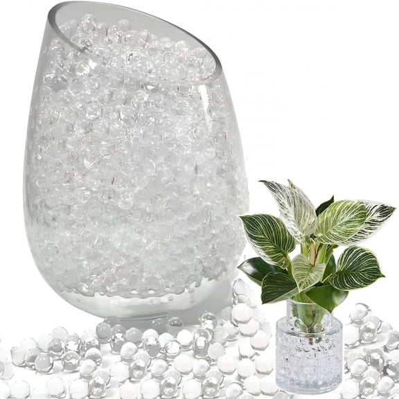 BESTSKY 200,000 Pcs Clear Water Gel Beads,Vase Filler Beads Water,Beads for Soilless Planting Floating Candles Wedding Centerpiece Decoration Floral Arrangement
