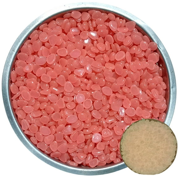 BESTSKY 200Pcs Aquarium Rocks,Bright Night Crystals and Healing Stones,Glow Effect Rose Quartz,Orange