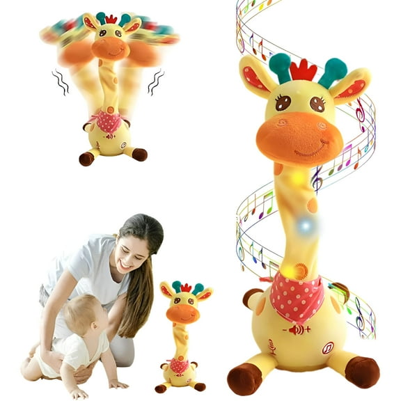 BESTSKY 2026 New Musical Giraffe Toy Sings,Dances&Repeats What You Say,Dancing Giraffe Toy,With Shining Led Lights,Adjustable Volume Function,Voice Imitation
