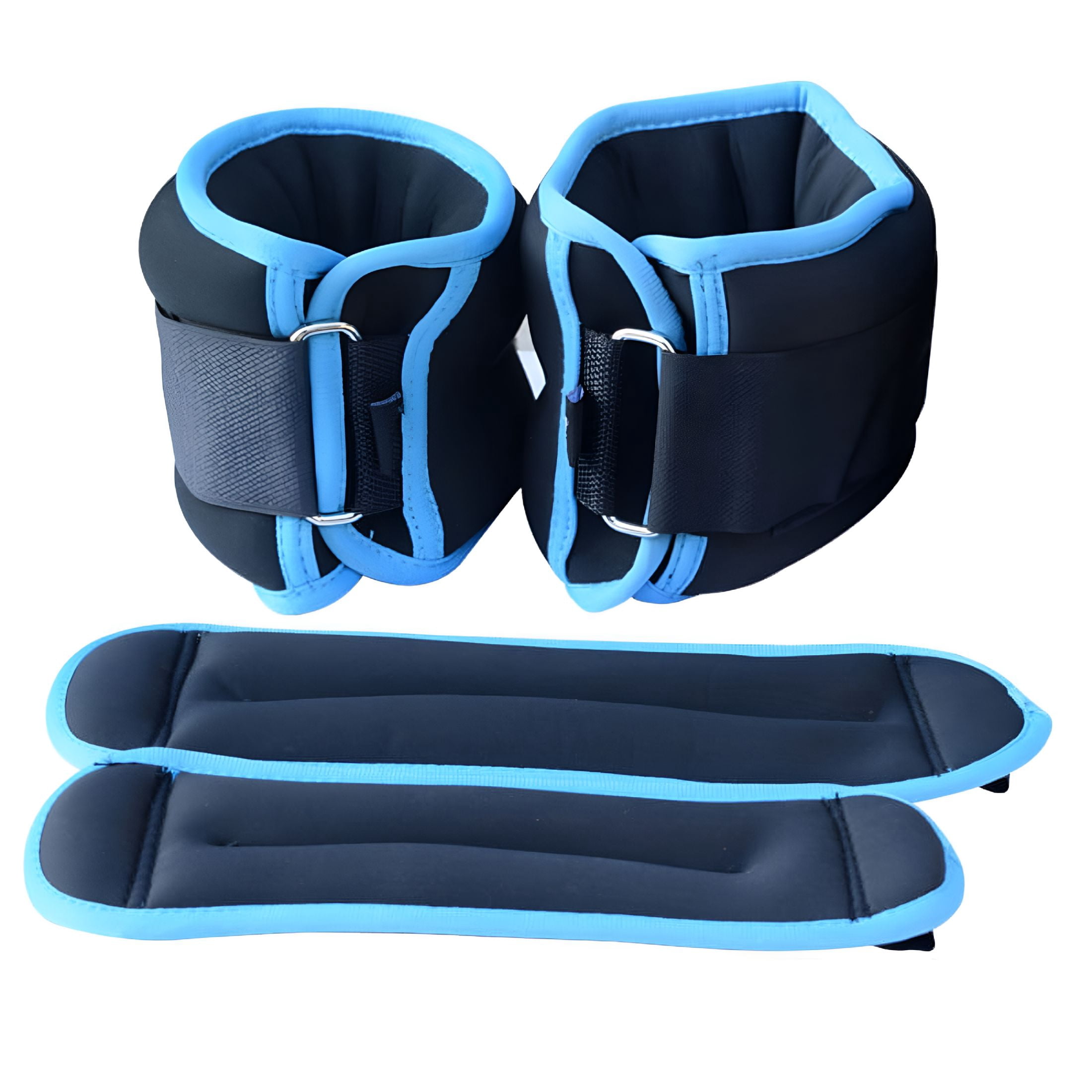 BESTSKY 2026 New 1 Pair Adjustable Ankle Weights for Strength Training and Running - Weight Bea Sandbag for Ankles Or Wrists - Blue Black 1.1Lb