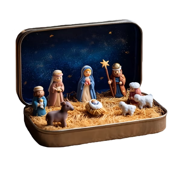 BESTSKY 2026 New 1 Set Christmas Nativity Scene Board Game Cards,Nativity Storytelling Tabletop Game,Holiday Gift Jar Decoration,For Family Fun,Holiday Gatherings,Christmas Celebrations